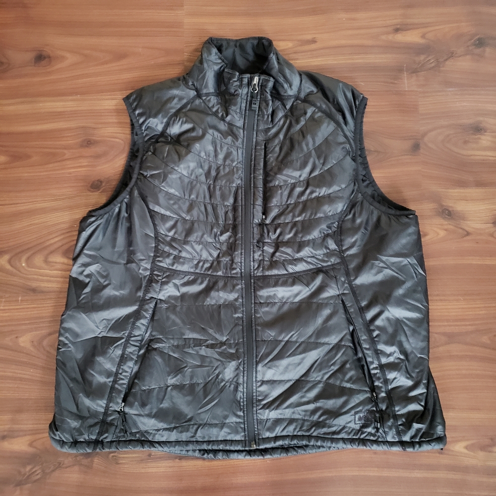 Women's Black REI Primaloft Puffy Zip Up Vest